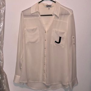 Express portofino shirt with letter J on pocket